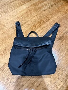 Botkier NY Black Nylon & Leather Trim Mini Backpack